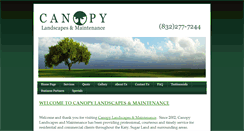 Desktop Screenshot of canopylawns.com