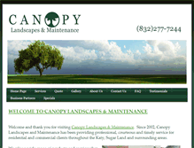 Tablet Screenshot of canopylawns.com